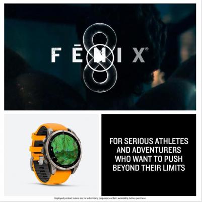 Fenix 8 Amoled Sapphire 51 mm, Titanium Case, Silicone Orange – фото 13