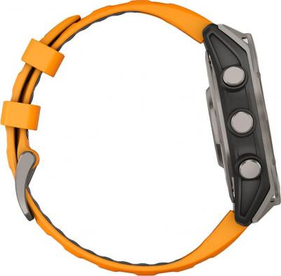Fenix 8 Amoled Sapphire 51 mm, Titanium Case, Silicone Orange – фото 19