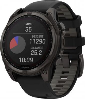 Fenix 8 Solar Sapphire 47 mm, Titanium Case, Silicone Black Graphite – фото 11