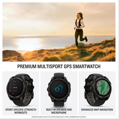 Fenix 8 Solar Sapphire 47 mm, Titanium Case, Silicone Black Graphite – фото 13