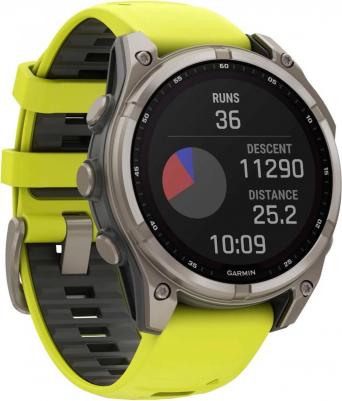 Fenix 8 Solar Sapphire 47 mm, Titanium Case, Silicone Yellow – фото 2