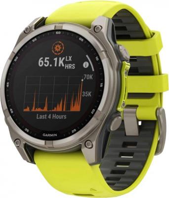 Fenix 8 Solar Sapphire 47 mm, Titanium Case, Silicone Yellow – фото 5