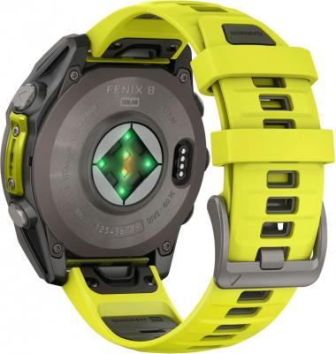 Fenix 8 Solar Sapphire 47 mm, Titanium Case, Silicone Yellow – фото 9