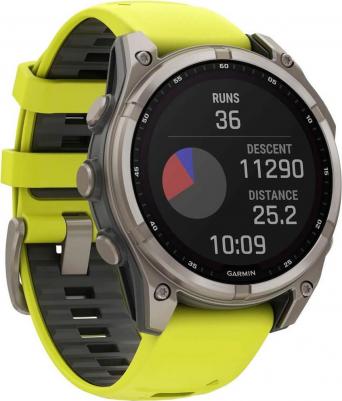 Fenix 8 Solar Sapphire 51 mm, Titanium Case, Silicone Yellow – фото 2
