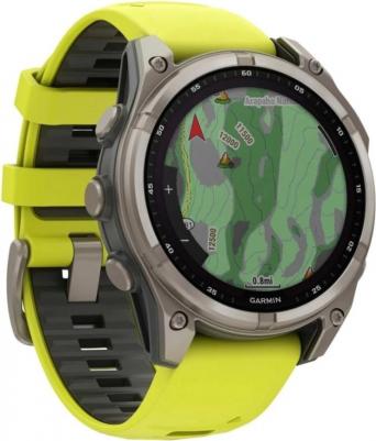 Fenix 8 Solar Sapphire 51 mm, Titanium Case, Silicone Yellow – фото 3