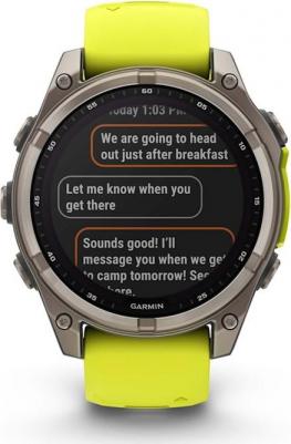 Fenix 8 Solar Sapphire 51 mm, Titanium Case, Silicone Yellow – фото 6