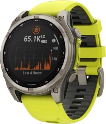 Fenix 8 Solar Sapphire 51 mm, Titanium Case, Silicone Yellow – фото 13