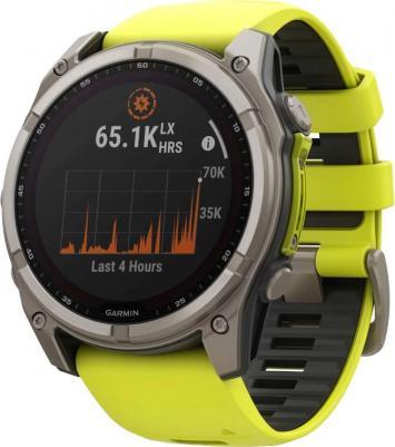 Fenix 8 Solar Sapphire 51 mm, Titanium Case, Silicone Yellow – фото 9