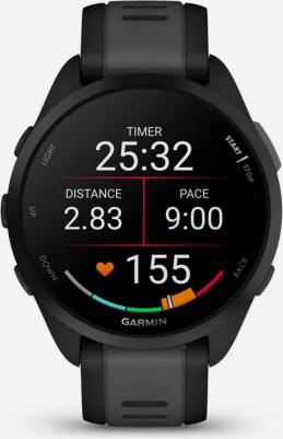 Forerunner 165 Music 43 mm, Silicone Black Slate – фото 3