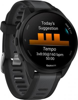 Forerunner 165 Music 43 mm, Silicone Black Slate – фото 4
