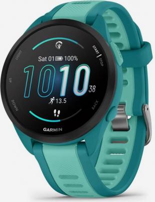 Forerunner 165 Music 43 mm, Silicone Turquoise Aqua