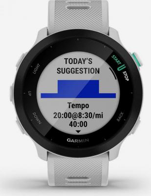 Forerunner 55 42 mm, Silicone White – фото 14