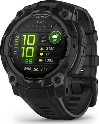 Instinct 3 Amoled 45 mm, Silicone Black Graphite