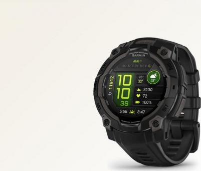 Instinct 3 Amoled 45 mm, Silicone Black Graphite – фото 2