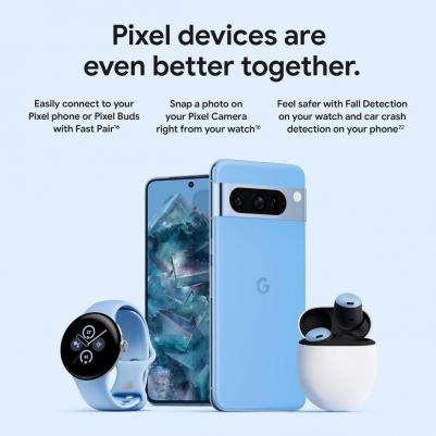 Pixel Watch 2 41 mm Polished Silver Aluminum Case with Silicone Bay Active Band – фото 4