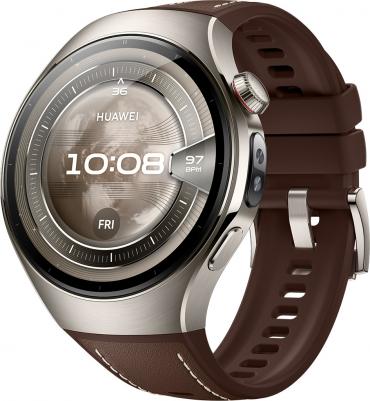 Watch 5 46 mm, Fluoroelastomer Dark Brown