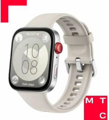 Watch FIT 3 43 mm, Fluoroelastomer Moon White – фото 13