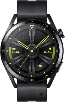 Watch GT 3 Active 46 mm, Fluoroelastomer Black