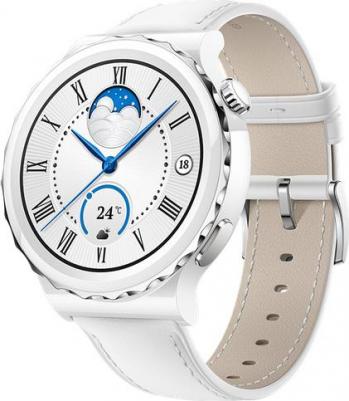 Watch GT 3 Pro 46 mm Titanium, Leather Gray – фото 1