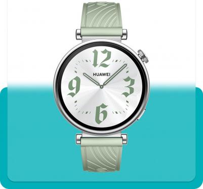 Watch GT 4 41 mm, Fluoroelastomer Green – фото 12