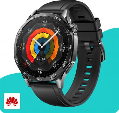 Watch GT 5 46 mm, Fluoroelastomer Black – фото 1