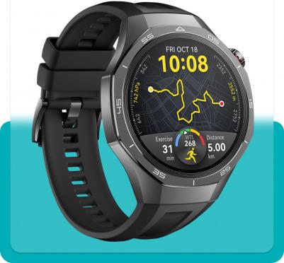 Watch GT 5 Pro 46 mm Titanium, Fluoroelastomer Black – фото 2