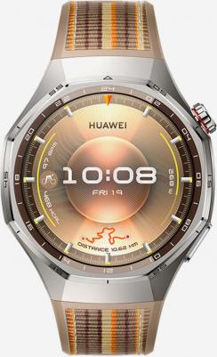 Watch GT 6 Pro 46 mm, Fluoroelastomer Brown Woven – фото 5