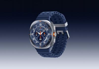 Galaxy Watch Ultra (2025) 47 mm Titanium Blue Case with Blue Marine Band – фото 8