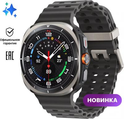 Galaxy Watch Ultra 47 mm Titanium Gray Case, Fluoroelastomer Orange – фото 6