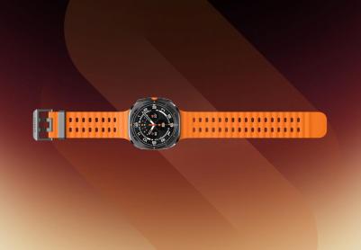 Galaxy Watch Ultra 47 mm Titanium Gray Case, Fluoroelastomer Orange – фото 15