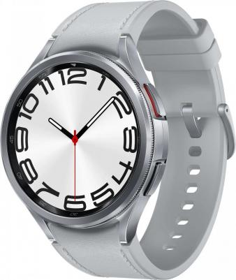 Galaxy Watch6 Classic 47 mm Silver Case, Fluoroelastomer Gray – фото 1