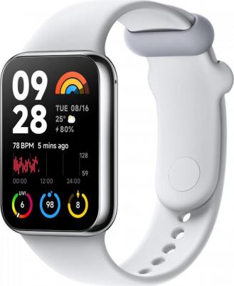 Mi Smart Band 8 Pro 46 mm Silver Case, TPU Light Gray – фото 5