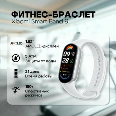 Mi Smart Band 9 46 mm Glacier Silver Case, TPU White – фото 12