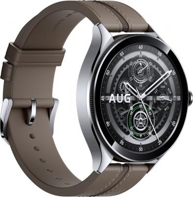 Mi Watch 2 Pro 46 mm Silver Case, Leather Brown – фото 12