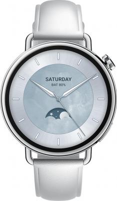 Mi Watch S4 41 mm Silver Case, Leather White – фото 5
