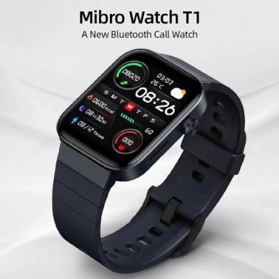 Mibro T1 43 mm Black Case, Silicone Black – фото 1
