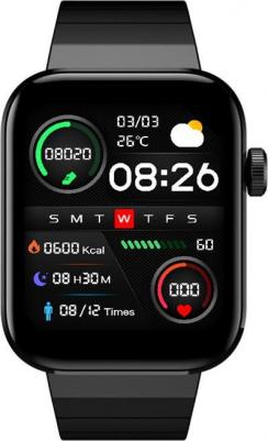 Mibro T1 43 mm Black Case, Silicone Black – фото 3