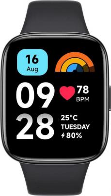 Redmi Watch 3 Active 47 mm Black Case, Silicone Black – фото 10