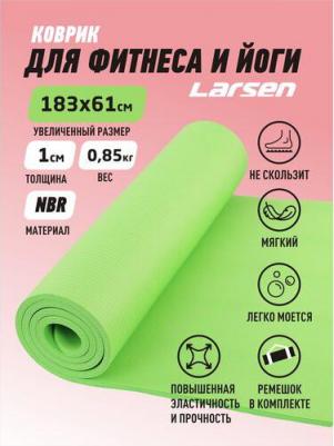 Коврик для йоги и фитнеса NBR green 184 см, 10 мм – фото 1