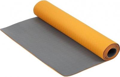 Коврик для йоги и фитнеса PVC orange 173 см, 4 мм – фото 1