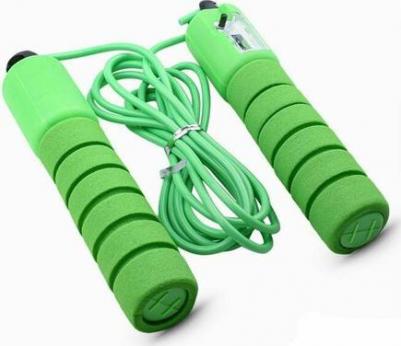 Скакалка для фитнеса с механическим счетчиком прыжков, спортивная профессиональная скакалка, резиновая, 287 см, оранжевая