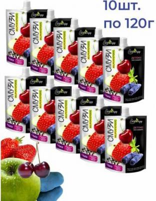 Смузи ягодно-фруктовое Детокс с семенами чиа, 120 г – фото 1