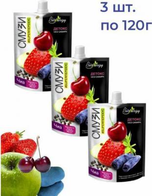 Смузи ягодно-фруктовое Детокс с семенами чиа, 120 г – фото 2