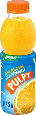 Напиток сокосодержащий Палпи Апельсин 450мл (упаковка 12 шт.)