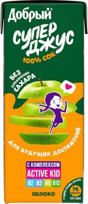 Сок яблочный Active kid обогащенный витаминным комплексом 0.2 л – фото 3
