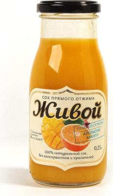 Нектар Живой апельсин манго прямого отжима 250 мл