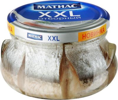 Сельдь ХХL Отборная филе кусочки 260г