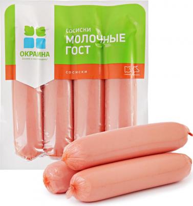 Молочные сосиски в целлофановой оболочке, 420 г