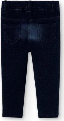 Джинсы для девочек с задними карманами и шлевками на талии, темно-синий – фото 7