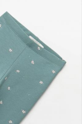 Леггинсы флисовые разноцветные, зеленый – фото 2